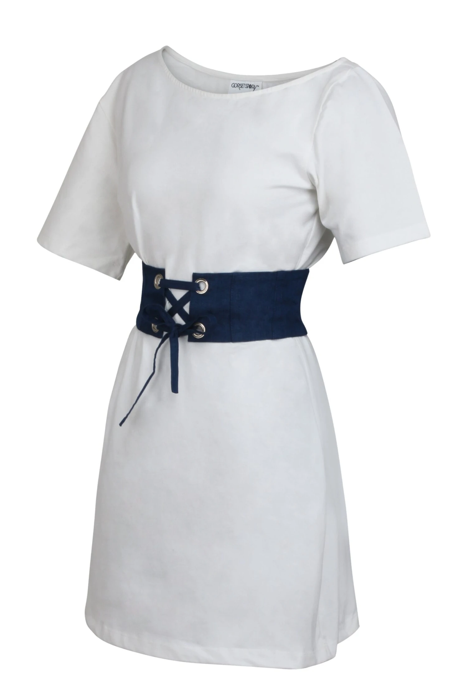 Violet Blue Chambray Corset Style Belt 6 Violet Blue Chambray Corset Style Belt - Image 6