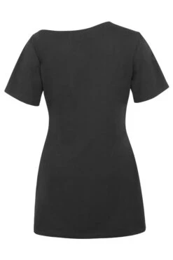 Ione Black Jersey Asymmetrical T-Shirt Dress 9 Ione Black Jersey Asymmetrical T-Shirt Dress -Corset Story SC 082 back