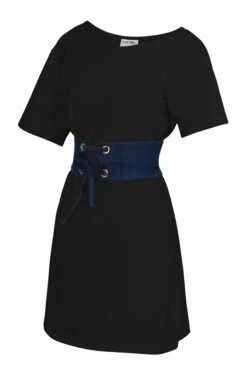 Ione Black Jersey Asymmetrical T-Shirt Dress 11 Ione Black Jersey Asymmetrical T-Shirt Dress -Corset Story SC 0823