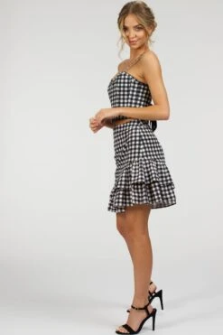 Sammy Black Gingham Cotton Skirt With Asymmetric Frill -Corset Story SC 084 website 13 1f0d219d 98a7 498e 90a6 6cb91690c90e