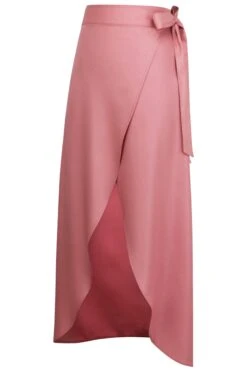 Rosa Dusk Rose Viscose Midi Wrap Skirt -Corset Story SC 0893
