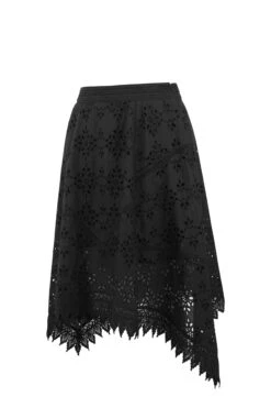 Jasmine Black Broderie Anglaise Cotton Handkerchief Skirt 5 Jasmine Black Broderie Anglaise Cotton Handkerchief Skirt -Corset Story SC 0903