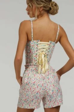 Calla Ditsy Viscose Elasticated Paperbag Shorts -Corset Story SC 101 website 13