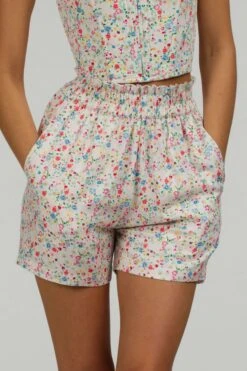 Calla Ditsy Viscose Elasticated Paperbag Shorts -Corset Story SC 101 website 14