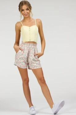 Calla Ditsy Viscose Elasticated Paperbag Shorts -Corset Story SC 101 website 17