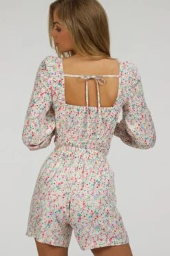 Calla Ditsy Viscose Elasticated Paperbag Shorts -Corset Story SC 101 website 29