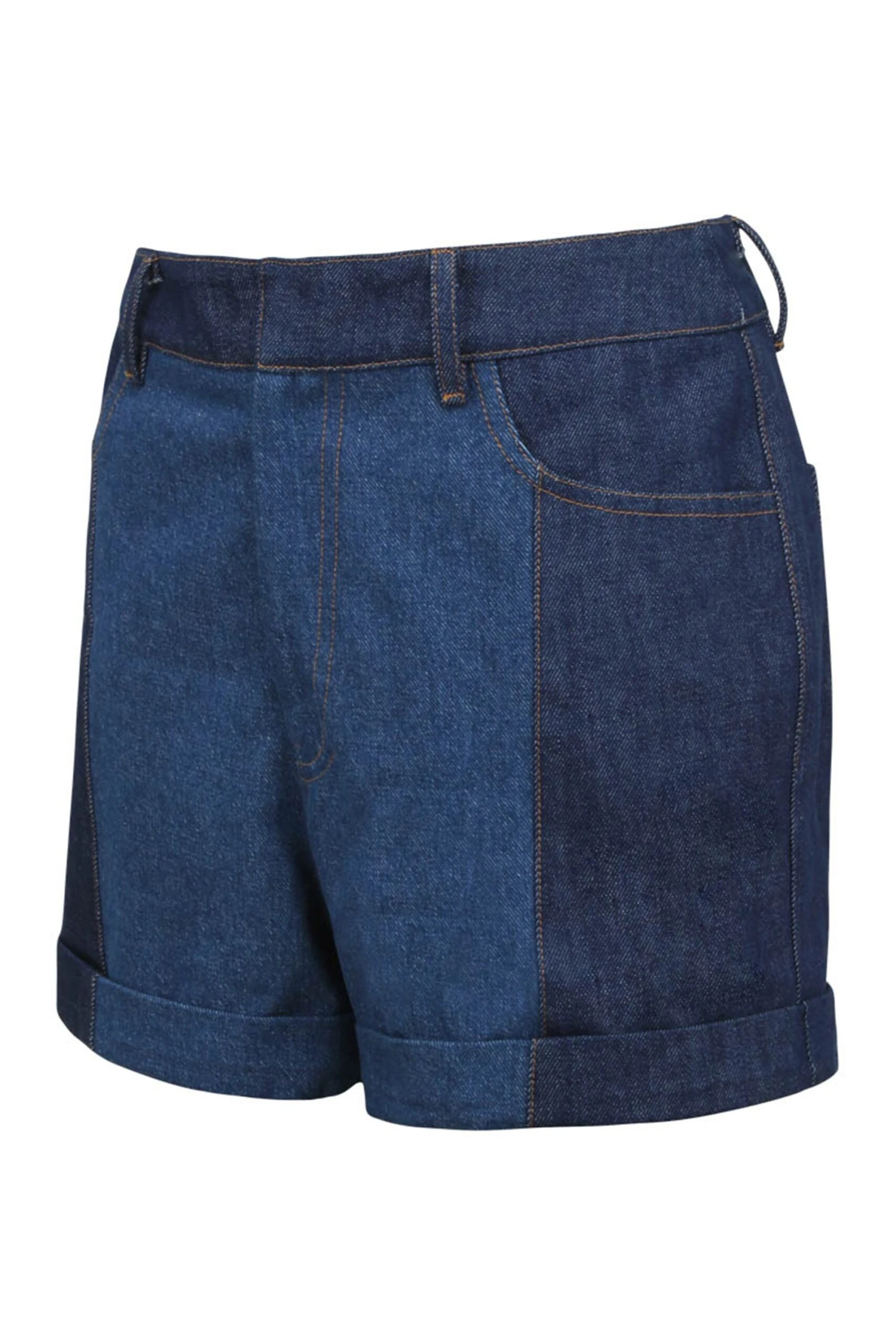 Freesia Blue Denim Two Tone Shorts 3 Freesia Blue Denim Two Tone Shorts - Image 3