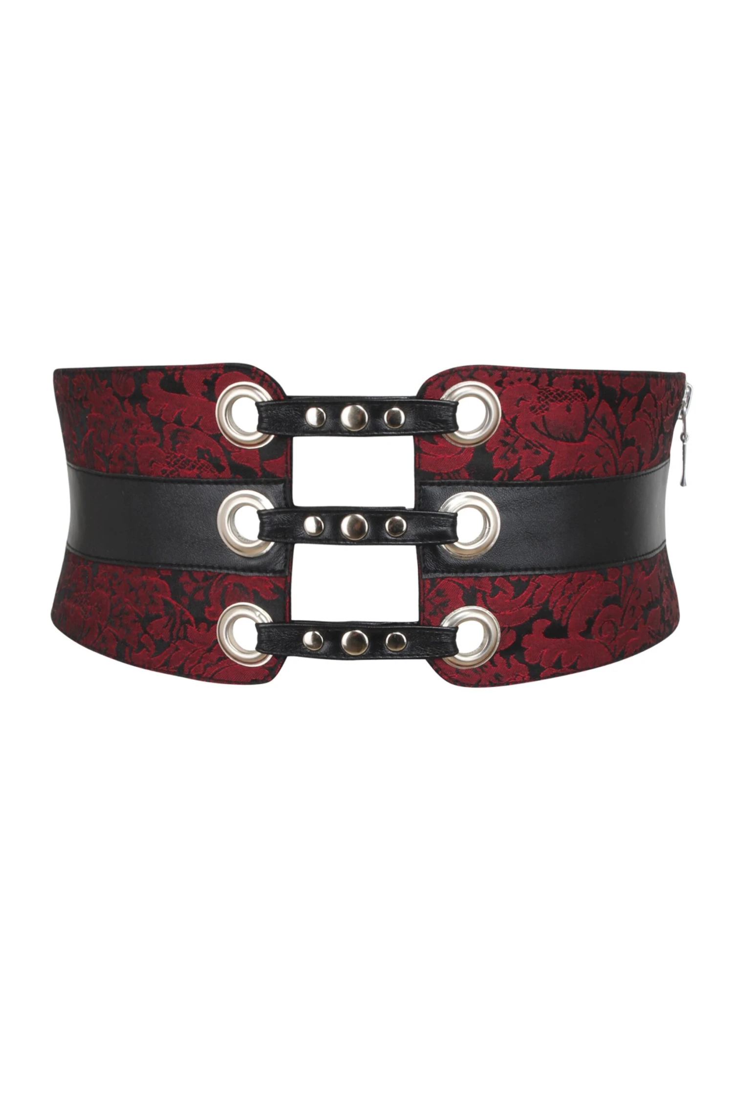 Maroon Brocade Corset Inspired Belt 1 Maroon Brocade Corset Inspired Belt