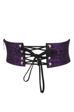 Purple Brocade Corset Inspired Belt 10 Purple Brocade Corset Inspired Belt -Corset Story SC 20912