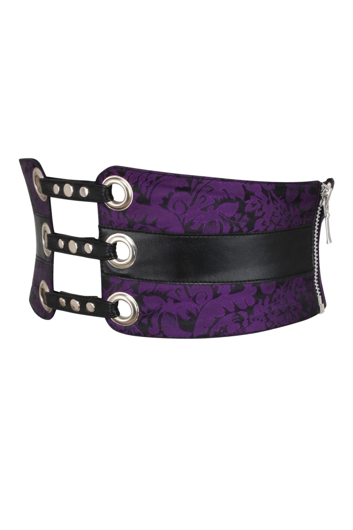 Purple Brocade Corset Inspired Belt 6 Purple Brocade Corset Inspired Belt - Image 6