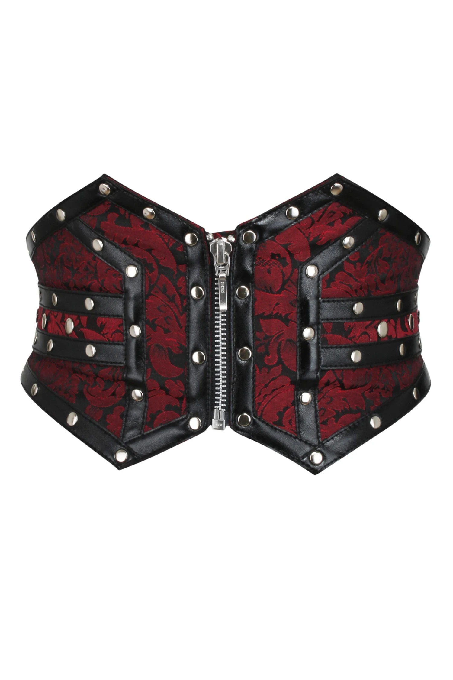 Studded Maroon Corset Inspired Belt 1 Studded Maroon Corset Inspired Belt