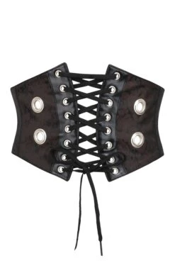 Brown Brocade Steampunk Waspie Inspired Belt