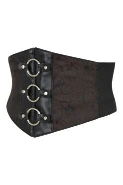 Brown Brocade Inspired Corset Waspie Belt -Corset Story SC 21003 f7039ed6 655c 4f4e a86e 6c5dd7a48d69