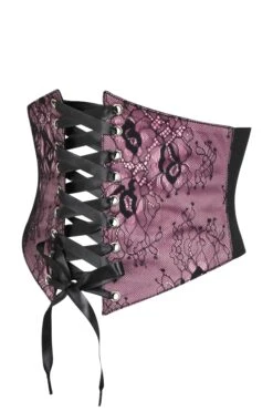 Pink & Black Lace Overlay Corset Belt -Corset Story SC 21043 70002308 ead5 43bb 833d 6d269ce4c361