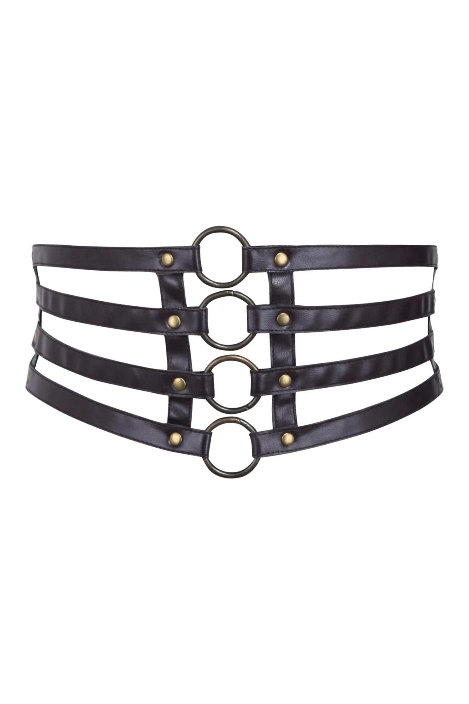 PVC Strappy Corset Inspired Adjustable Belt 1 PVC Strappy Corset Inspired Adjustable Belt