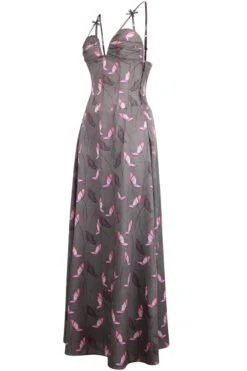 Full Steel Boned Corset Maxi Dress