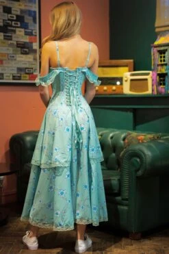 Mesh Panel Sleeved Corset Dress 26 Mesh Panel Sleeved Corset Dress -Corset Story SDS010 7