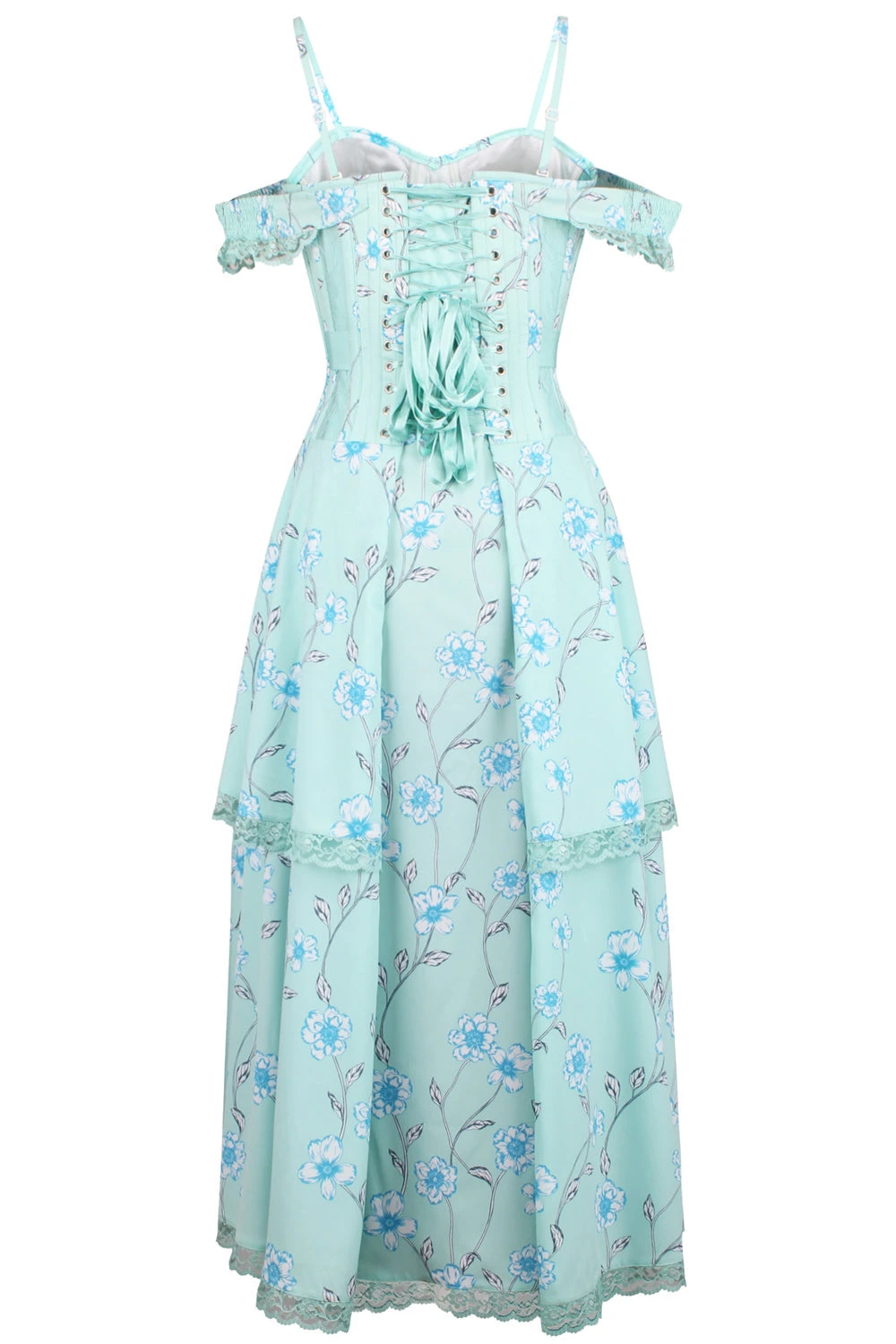 Mesh Panel Sleeved Corset Dress 10 Mesh Panel Sleeved Corset Dress - Image 10