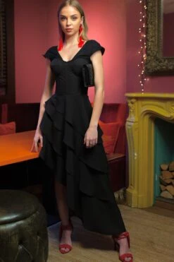 Little Black Corseted Dress -Corset Story SDS012 1