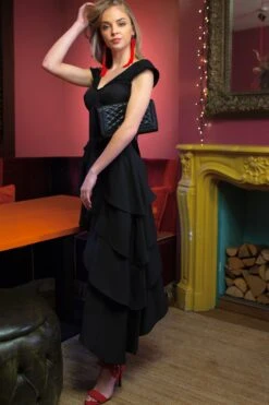 Little Black Corseted Dress -Corset Story SDS012 2