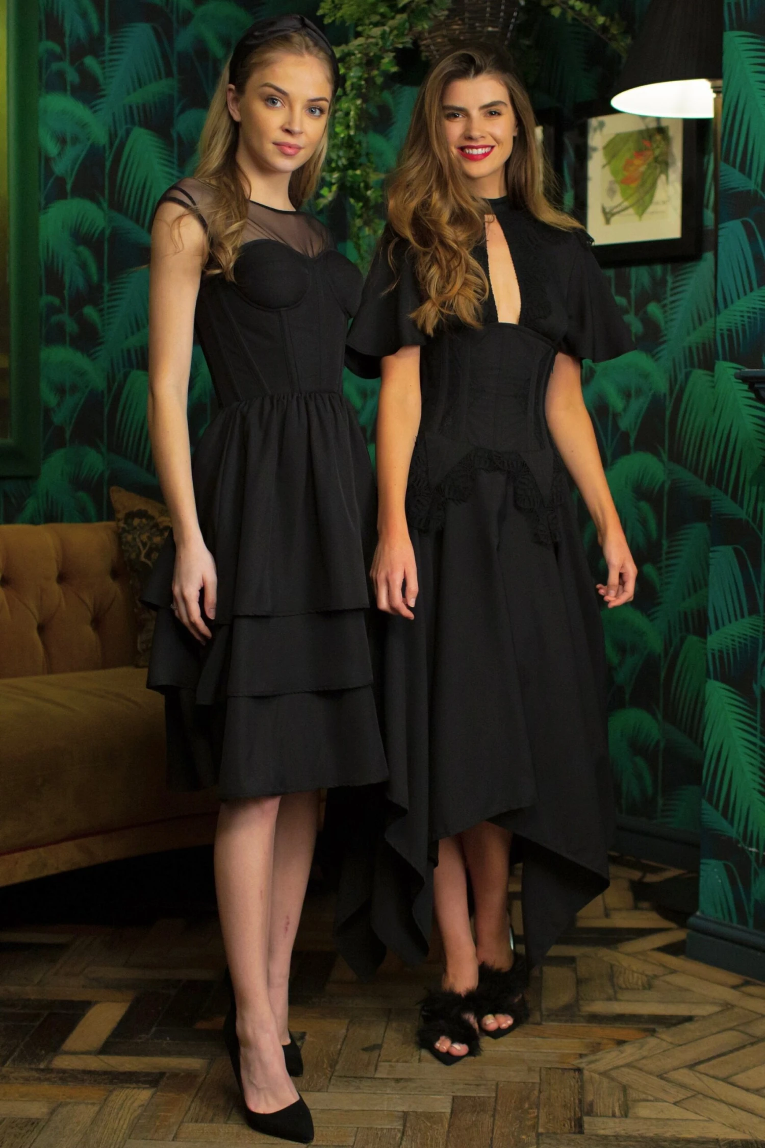 Black Corset Dress With Mesh Sleeves 7 Black Corset Dress With Mesh Sleeves - Image 7