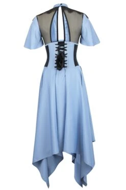 Baby Blue Corset Dress With Lace Trim 20 Baby Blue Corset Dress With Lace Trim -Corset Story SDS017 2