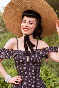 Bardot Americana Daisy Print Corset Dress 18 Bardot Americana Daisy Print Corset Dress -Corset Story SDS031 December website 7