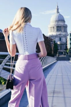 Short Sleeved White Cotton Corset Shirt -Corset Story SST005 wesbite 2