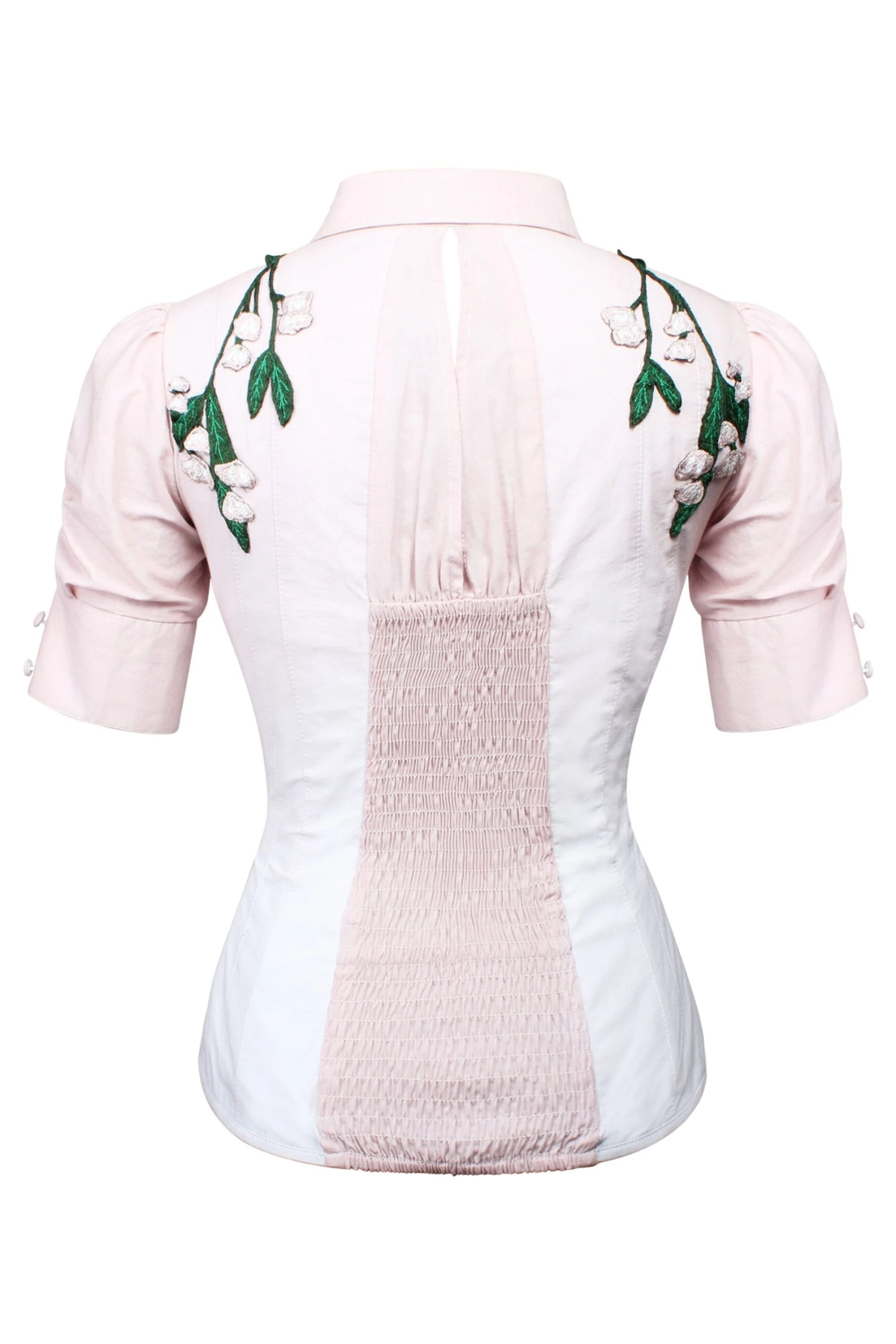 Pink And White Elasticated Corset Shirt 2 Pink And White Elasticated Corset Shirt - Image 2