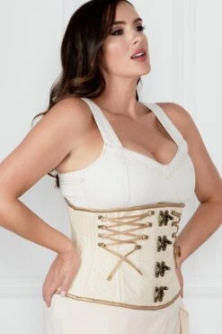 Ivory Underbust With Gold Detailing -Corset Story VG 113 4