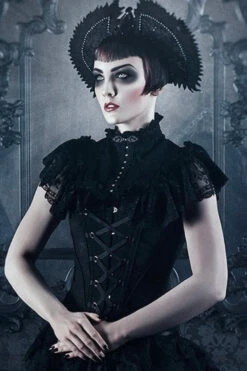 Vintage Inspired Overbust With Angled Panels And Shoulder Straps 20 Vintage Inspired Overbust With Angled Panels And Shoulder Straps -Corset Story VICSFA1011JBK CustomerPic July2021 61818e92 7f9a 41a1 a28e 15e631056898