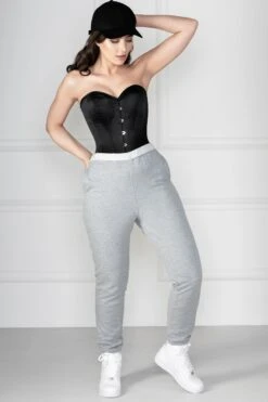 Black Waist Training Overbust Corset -Corset Story WT 004 2