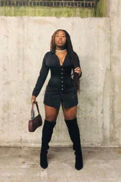 Long Line Expert Waist Training Underbust Corset Black -Corset Story WT 007 Customerpic June2021 1