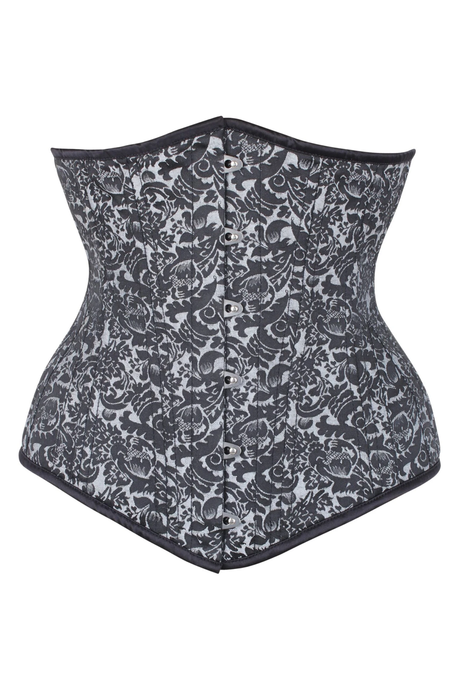 Beautiful Silver Waist Training Underbust Corset- Longline 1 Beautiful Silver Waist Training Underbust Corset- Longline