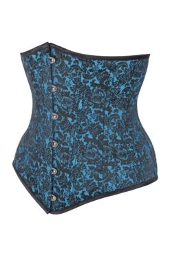 Beautiful Turquoise Waist Training Underbust Corset- Longline -Corset Story WT 1263
