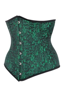 Beautiful Green Waist Training Underbust Corset- Longline -Corset Story WT 1293