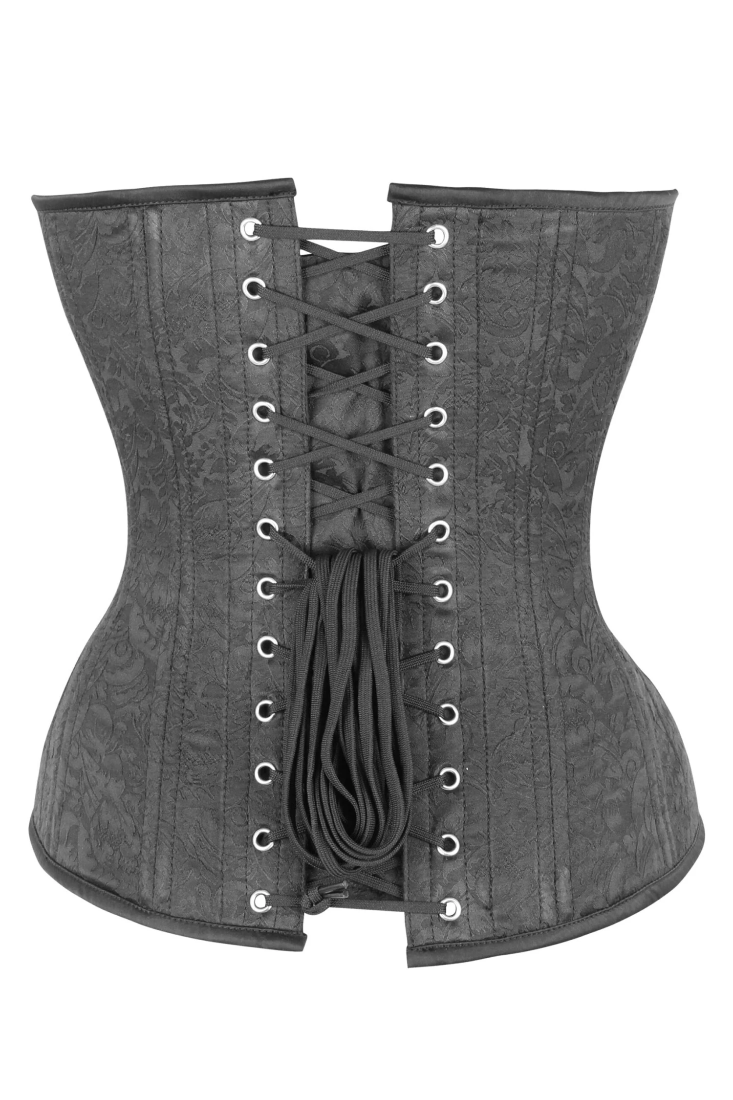 Black Brocade Expert Waist Training Overbust Corset 2 Black Brocade Expert Waist Training Overbust Corset - Image 2