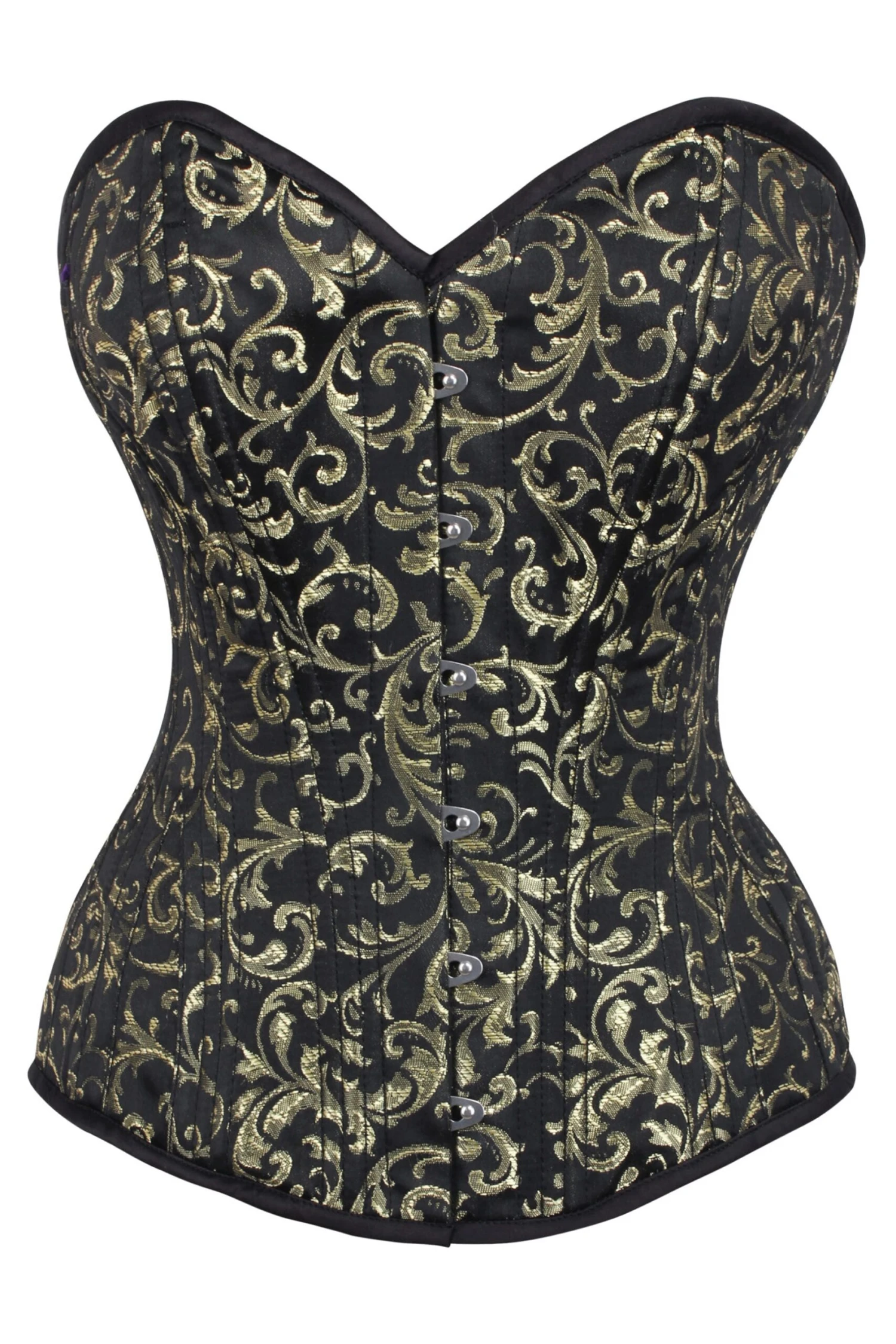 Gold Brocade Expert Waist Training Overbust Corset 1 Gold Brocade Expert Waist Training Overbust Corset