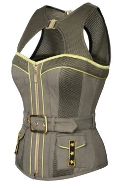 Military Style Zip And Buckle Corset 7 Military Style Zip And Buckle Corset -Corset Story WTS2133