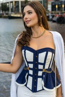 Naval Inspired Overbust Corset -Corset Story WTS214 September 2020 website 2