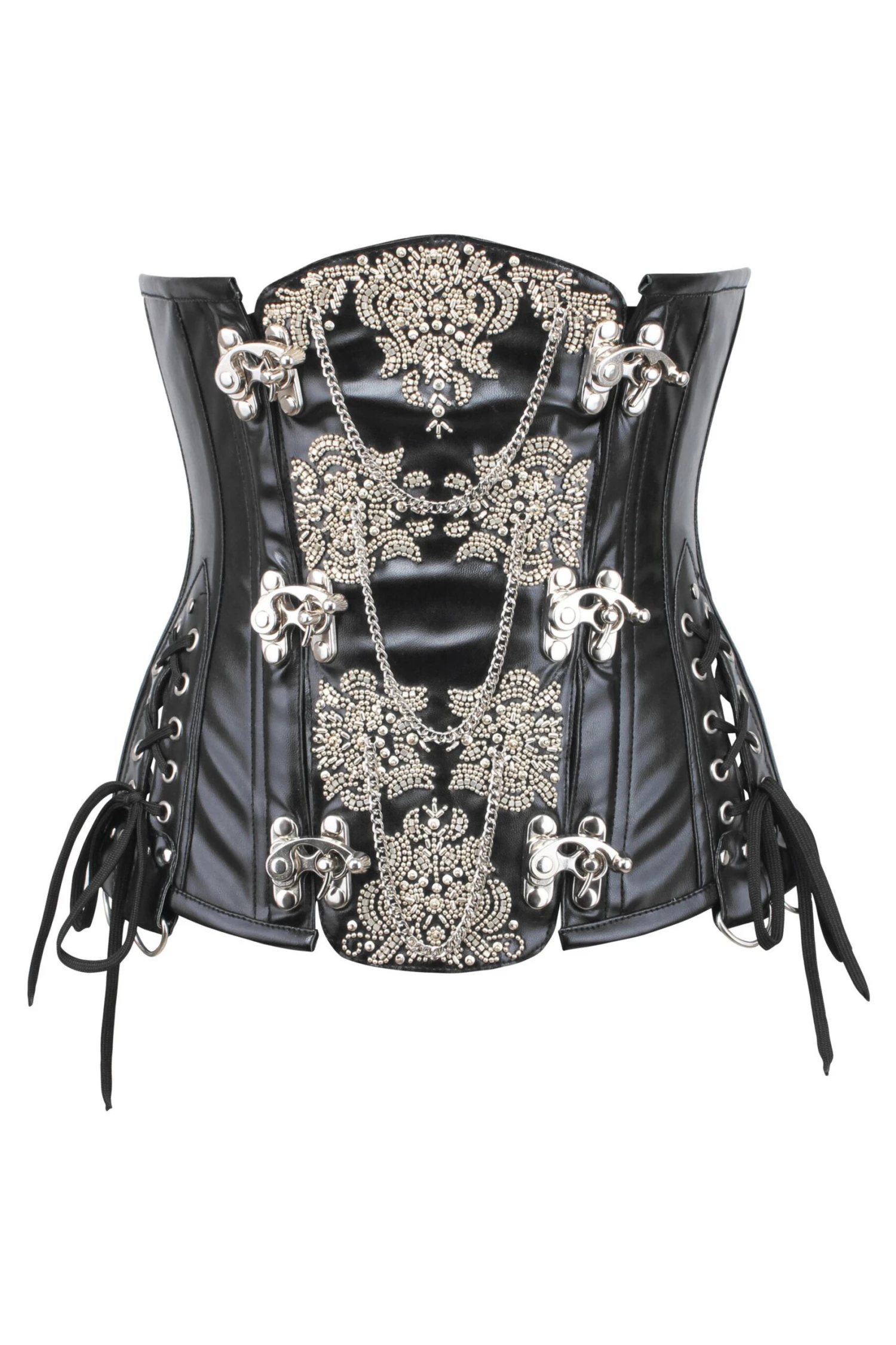 Ornate Leatherette Steampunk Underbust 1 Ornate Leatherette Steampunk Underbust