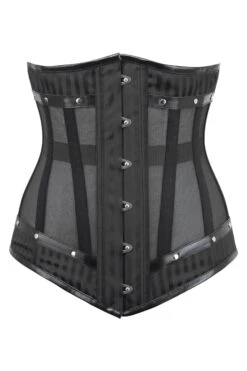 Black Mesh Steampunk Underbust