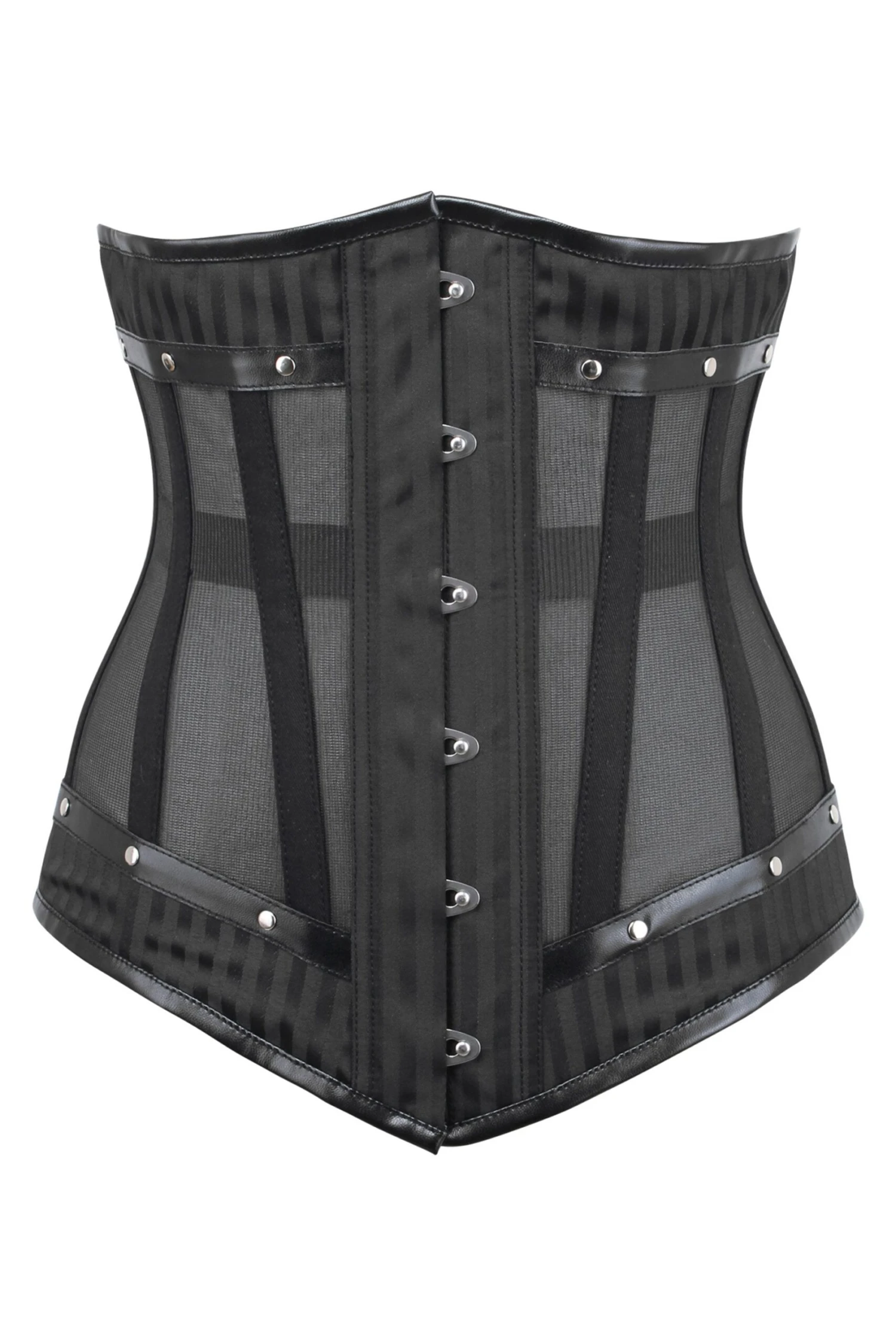 Black Mesh Steampunk Underbust 1 Black Mesh Steampunk Underbust