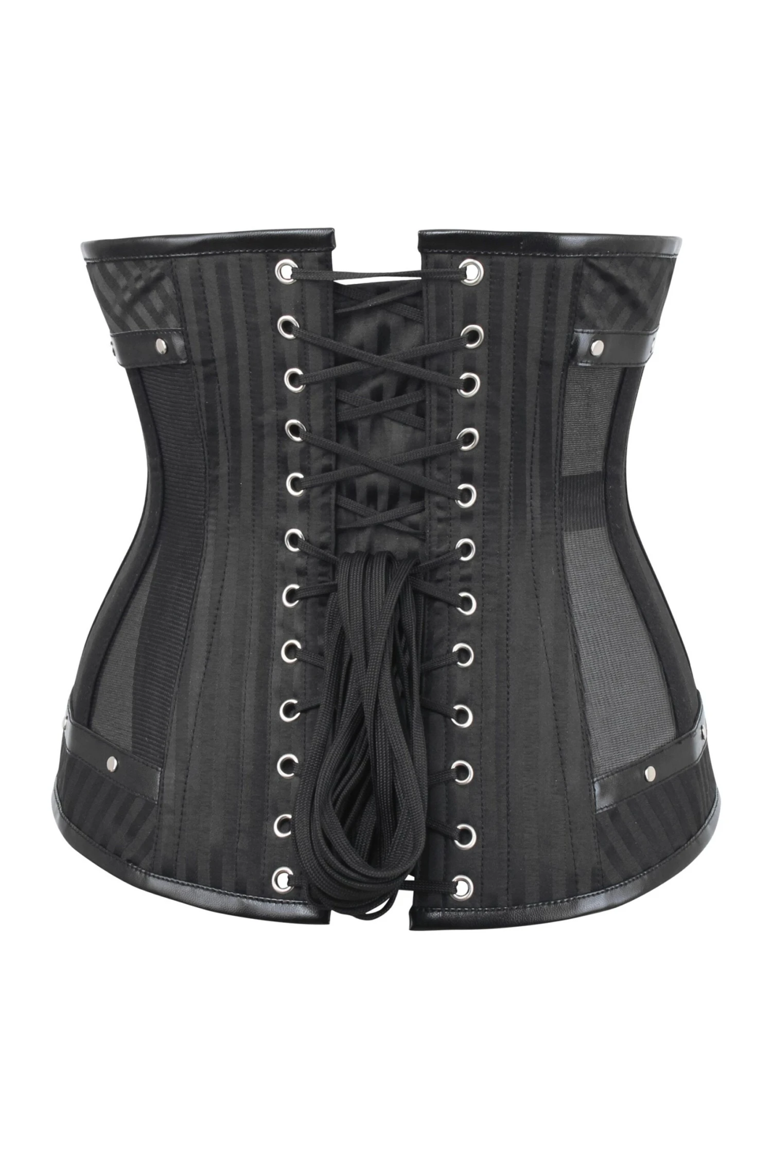 Black Mesh Steampunk Underbust 2 Black Mesh Steampunk Underbust - Image 2