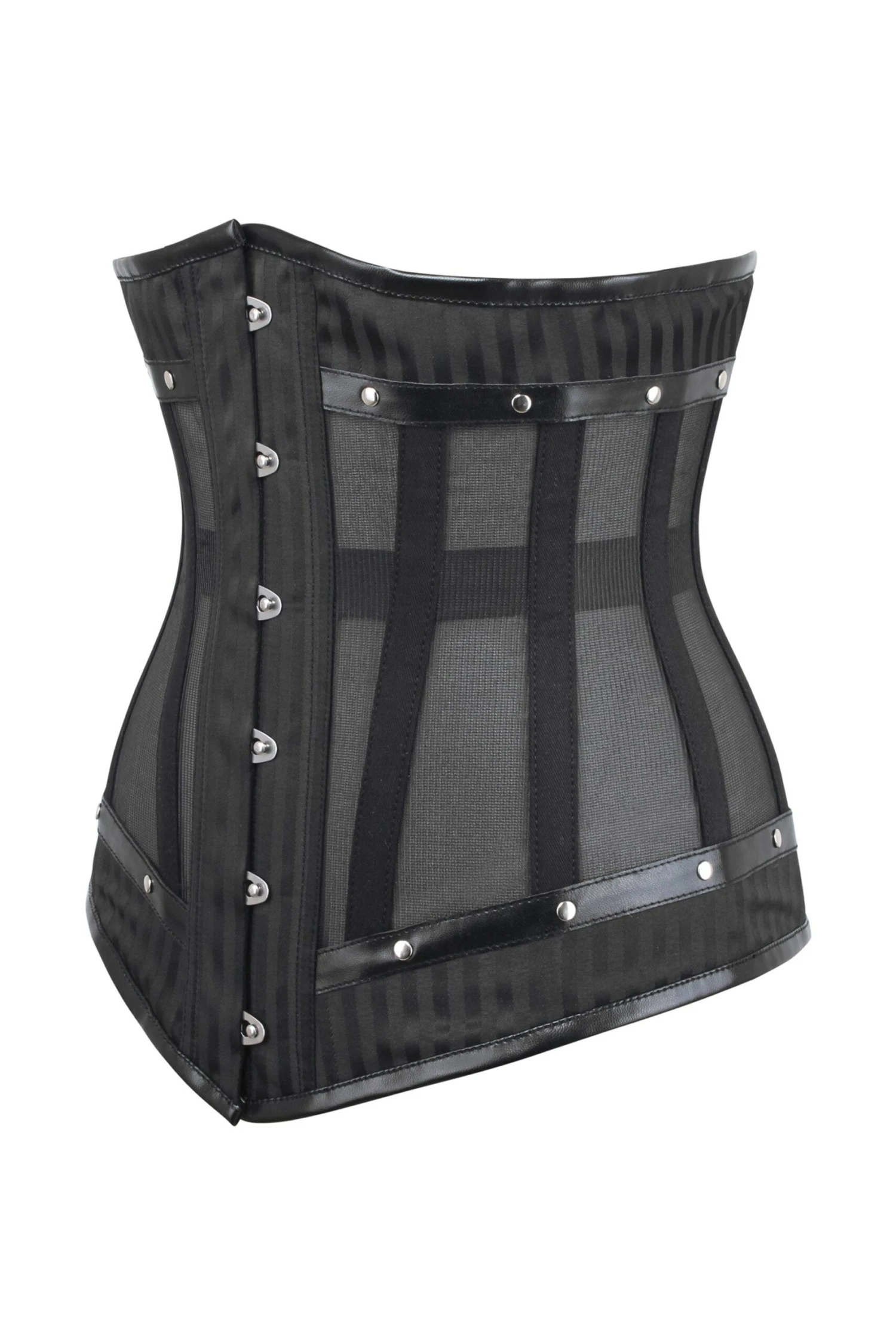 Black Mesh Steampunk Underbust 3 Black Mesh Steampunk Underbust - Image 3