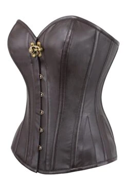 Brown PVC Overbust Corset -Corset Story WTS2273