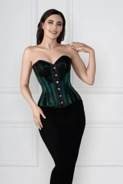 Historic Inspired Green Waist Taming Overbust 19 Historic Inspired Green Waist Taming Overbust -Corset Story WTS50