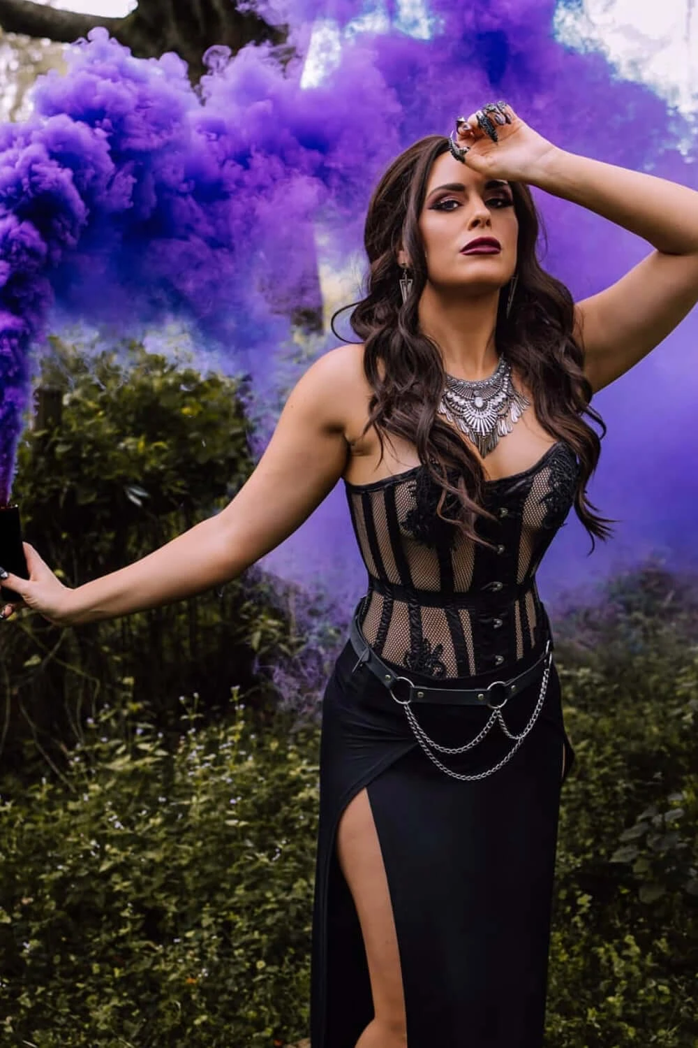 Black Mesh And Lace Appliqué Waist Taming Overbust Corset 17 Black Mesh And Lace Appliqué Waist Taming Overbust Corset - Image 17