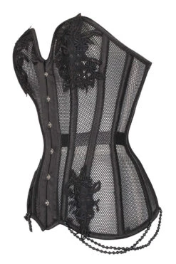 Black Mesh And Lace Appliqué Waist Taming Overbust Corset 27 Black Mesh And Lace Appliqué Waist Taming Overbust Corset -Corset Story WTS506 2 TJR 1 4e5c1a13 a8eb 4f9e 9dd3 2c493fca2342