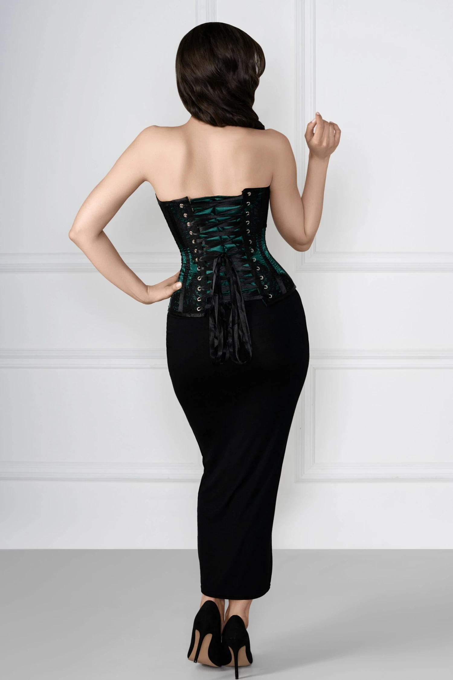 Historic Inspired Green Waist Taming Overbust 8 Historic Inspired Green Waist Taming Overbust - Image 8